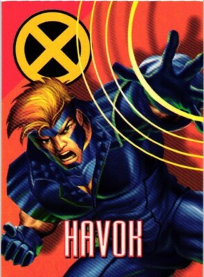 HAVOK #37 BASE 1996 Marvel Vision Embossed Collectible Card
