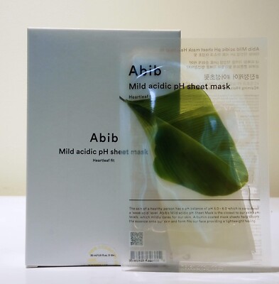 Abib Mild acidic pH sheet mask Heartleaf Fit 30ml (10pcs)