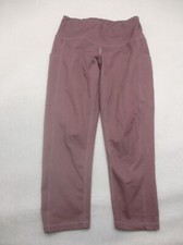 ZELLA Size S Womens Mauve Stretch Pull On Pocket Athletic Cropped Leggings 487