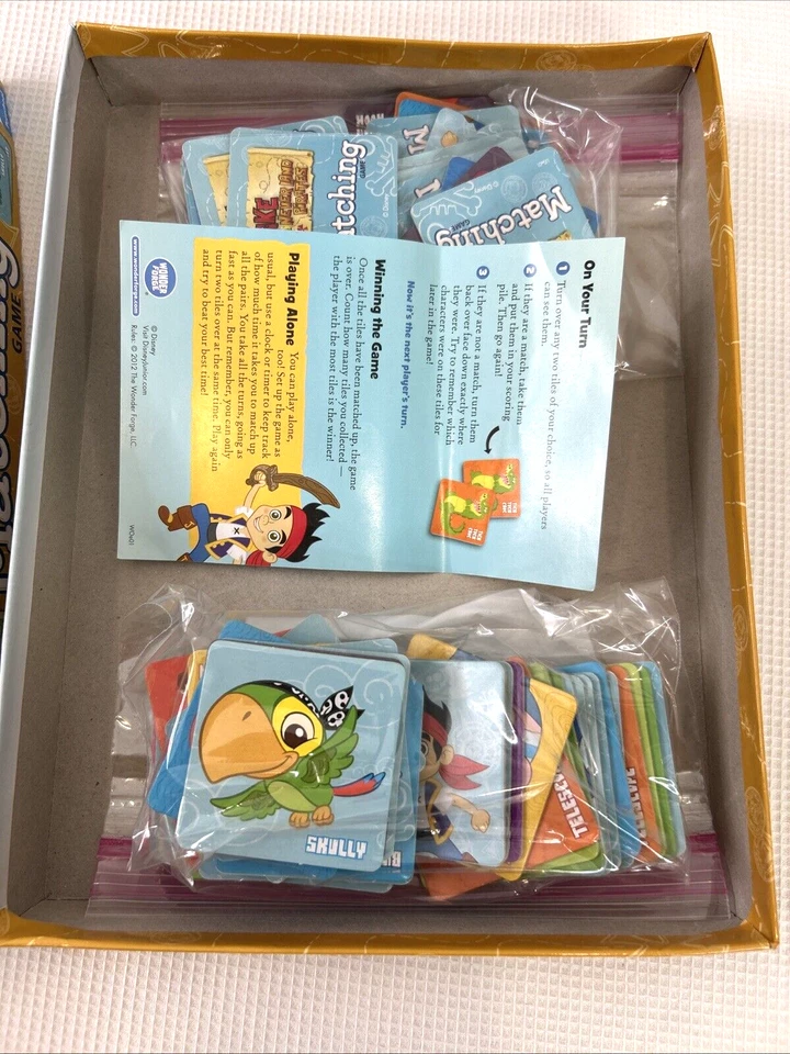Disney Jake And The Neverland Pirates Memory Matching Game COMPLETE 2014 EUC - Image 3 of 3