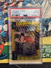 Wrestling 2023 WWE Panini Select LA Knight #243 Gold wave /10 PSA 8