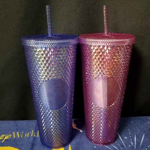 *Set of 3* Disney Parks Starbucks 50th Anniversary Gold Luxe, Blue, Pink Bling - Picture 6 of 6