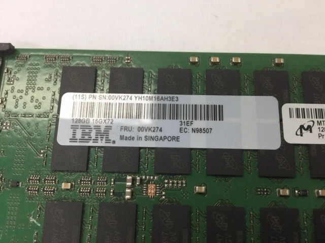 00VK248 - IBM for POWER8 EM91 16Gb DDR4 2GX72) CDIMM DRAM 1600 - Image 3 of 3