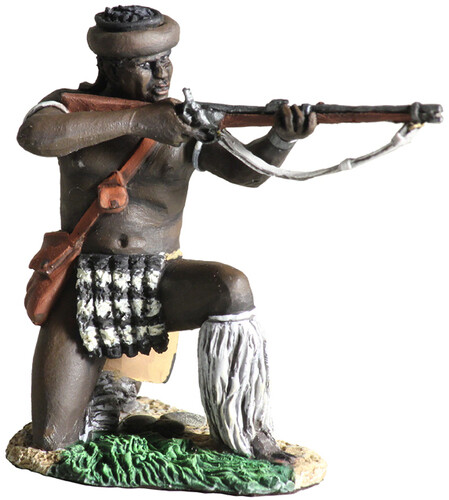 BRITAINS SOLDIERS 20117 - Zulu uDloko Regiment Kneeling Firing Percussion Rifle