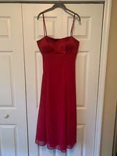 Alfred Angelo - Cherry Spaghetti Strap Prom Bridesmaid Gown Dress Size 12