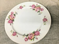 Jyoto Pattern #507 Occupied Japan 10" Dinner Plate Pink Roses
