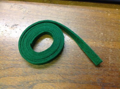 Green Spring Rail Felt Strip for Piano Repair, 52'' Long,1/2'' Wide, .125'' Thick