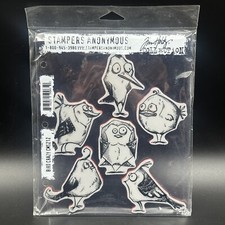 Tim Holtz  BIRD CRAZY  Rubber Stamp Set BRAND NEW CMS212 Scrapbook