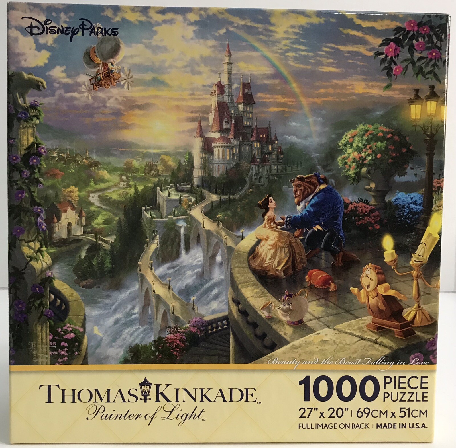 Disney Movie Beauty and the Beast Falling in Love Thomas Kinkade Jigsaw Puzzle