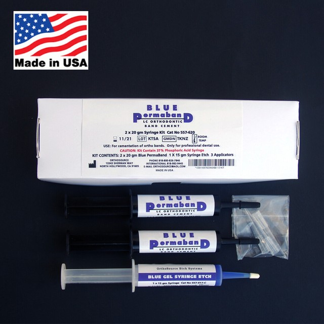 ORTHODONTIC ADHESIVE LIGHT CURE BLUE BAND CEMENT 40 gm with ETCH PRO