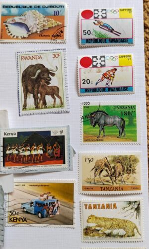 Job Lot / Bundle East African Postage Stamps - Kenya Uganda Tanzania Djibouti ++ - Picture 3 of 5