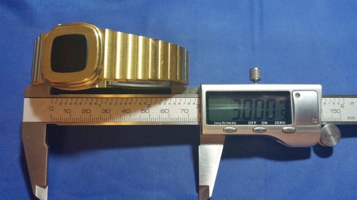 Vintage Concord LED Men's Watch 18K Gold Electroplated Case and Band for parts - Picture 12 of 12