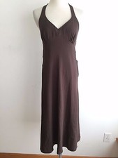 J.CREW Silk Sleeveless Halter Dress Brown Size 8 NWT!