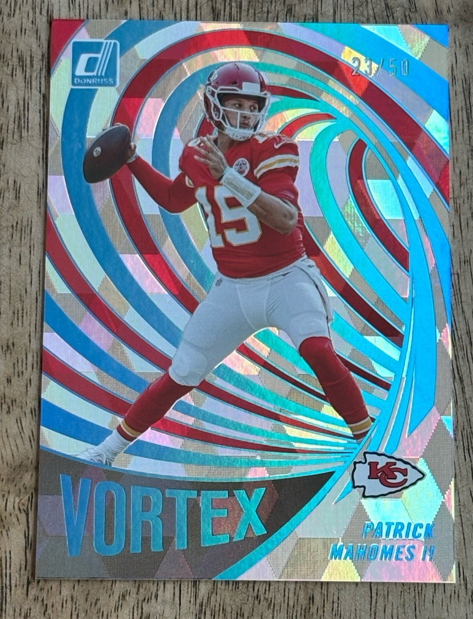 2022 PANINI DONRUSS PATRICK MAHOMES II #VTX-2 CUBIC VORTEX /50 - RAW / UNGRADED