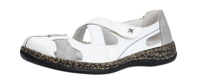 Rieker Damen Halbschuh WEISS/GREY (Weiß) 46367-80