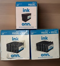 2 NEW Onn. for HP 950XL 951XL COMBO INK 4 Colors Cartridges 1 Onn. 950XL Blk