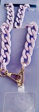 New Lanyard ID. Light Purple Light Weight Chain Link With Gold Hardware