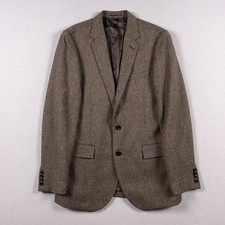 J Crew Sport Coat Mens 40L Ludlow British Moon Herringbone Brown Wool