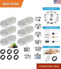 Stainless Steel Cat Fountain Filter Set - Remove Impurities & Improve Taste