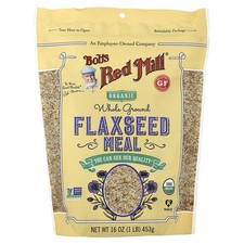 Organic Flaxseed Meal, Whole Ground, 16 oz (453 g)