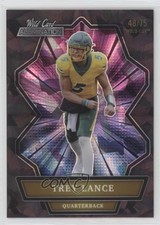 2021 Wild Card Alumination Holo-Lux Black 48/75 Trey Lance #ABC-6 Rookie RC uk2. rookie card picture