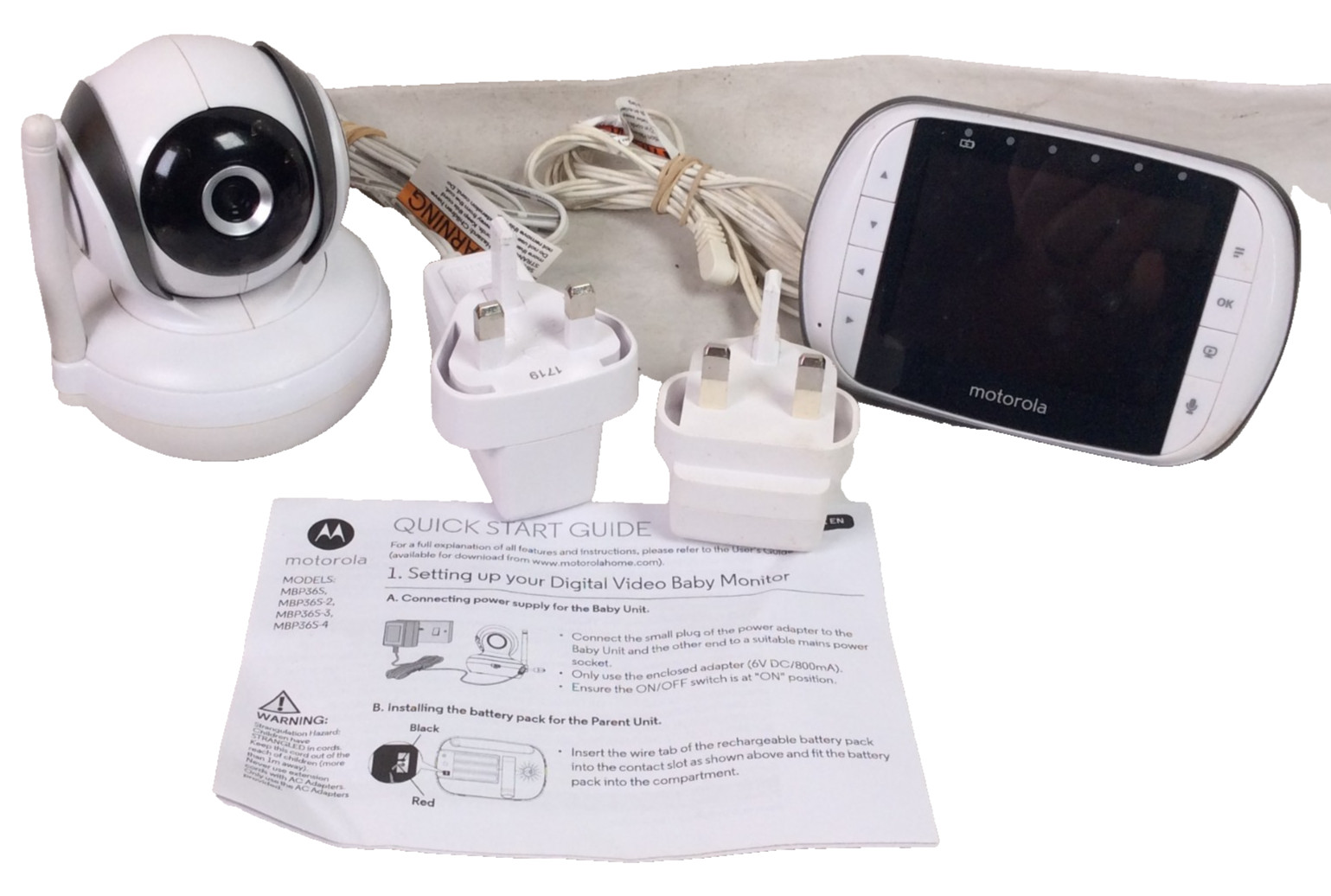Motorola MBP36S Digital Video Baby Monitor - Fully working and tested