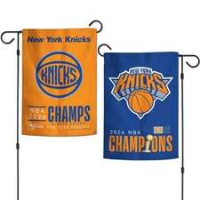 NEW YORK KNICKS 2026 NBA CHAMPIONS 12"X18" 2 SIDED GARDEN FLAG NEW WINCRAFT