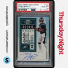 2020 PANINI CONTENDERS OPTIC JALEN HURTS SILVER ROOKIE TICKET AUTO RC PSA 10