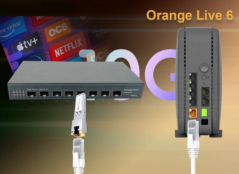 10G Fiber Optic Switch - 8 Ports SFP+ 10GB, Network Switch Pro, Plug & Play - Image 4 of 4