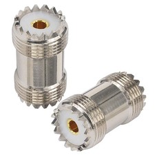 2 Pack UHF Female to Female Coax Connector SO239 Barrel Coupler Nickel Plated