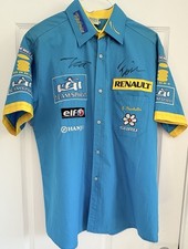 Fernando Alonso & Fisichella Signed 2005 Renault F1 Team Shirt R25, World Champ