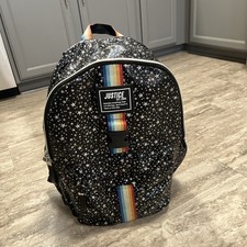 Justice Girls Backpack Glitter Sparkle Black ...