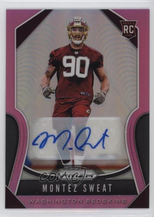 2019 Panini Prizm Rookies Pink Prizm Auto Montez Sweat #391 Rookie Auto RC 0ud4