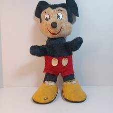 Vintage Walt Disney Mickey Mouse Plush Felt Doll 1930s Gund 