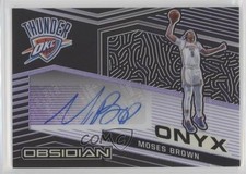 2020-21 Panini Obsidian Onyx Electric Etch Purple 56/75 Moses Brown Auto 0ad