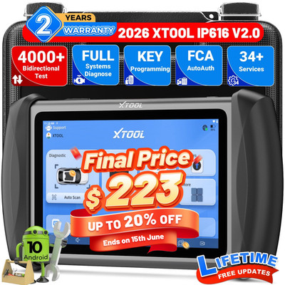 USED XTOOL IP616 V2.0 Auto Full System Diagnostic Tool Scanner Key Programmer