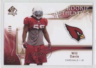 2009 SP Authentic Rookie Authentics Copper 23/150 Will Davis #239 Rookie RC 0c2