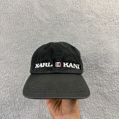Vintage Karl Kani 90's Faded Black Spellout Logo OSFM Adjustable Baseball Cap
