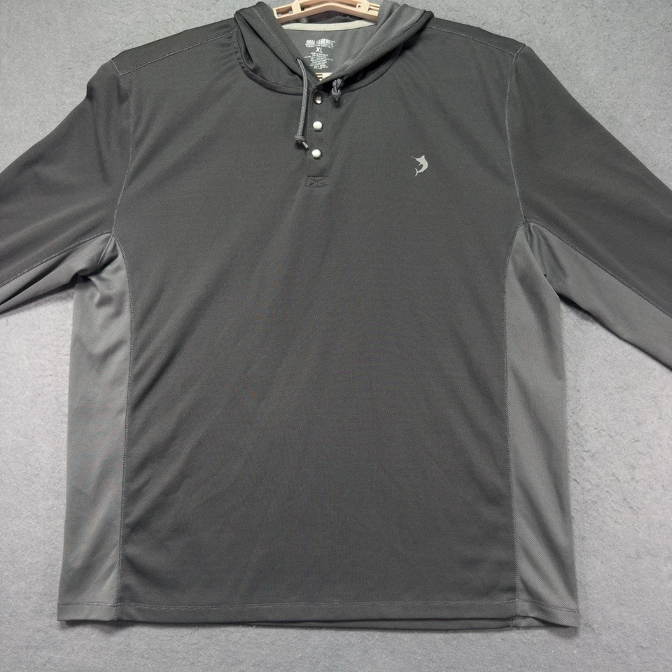Reel Legends Shirt Adult Extra Large Gray Hoodie Performance Fishing Snap Mens - Image 3 of 4