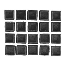 2X(20 Pcs Plastic Square Blanking End Caps Tube Inserts 25mm x 25mm J7E2)4586