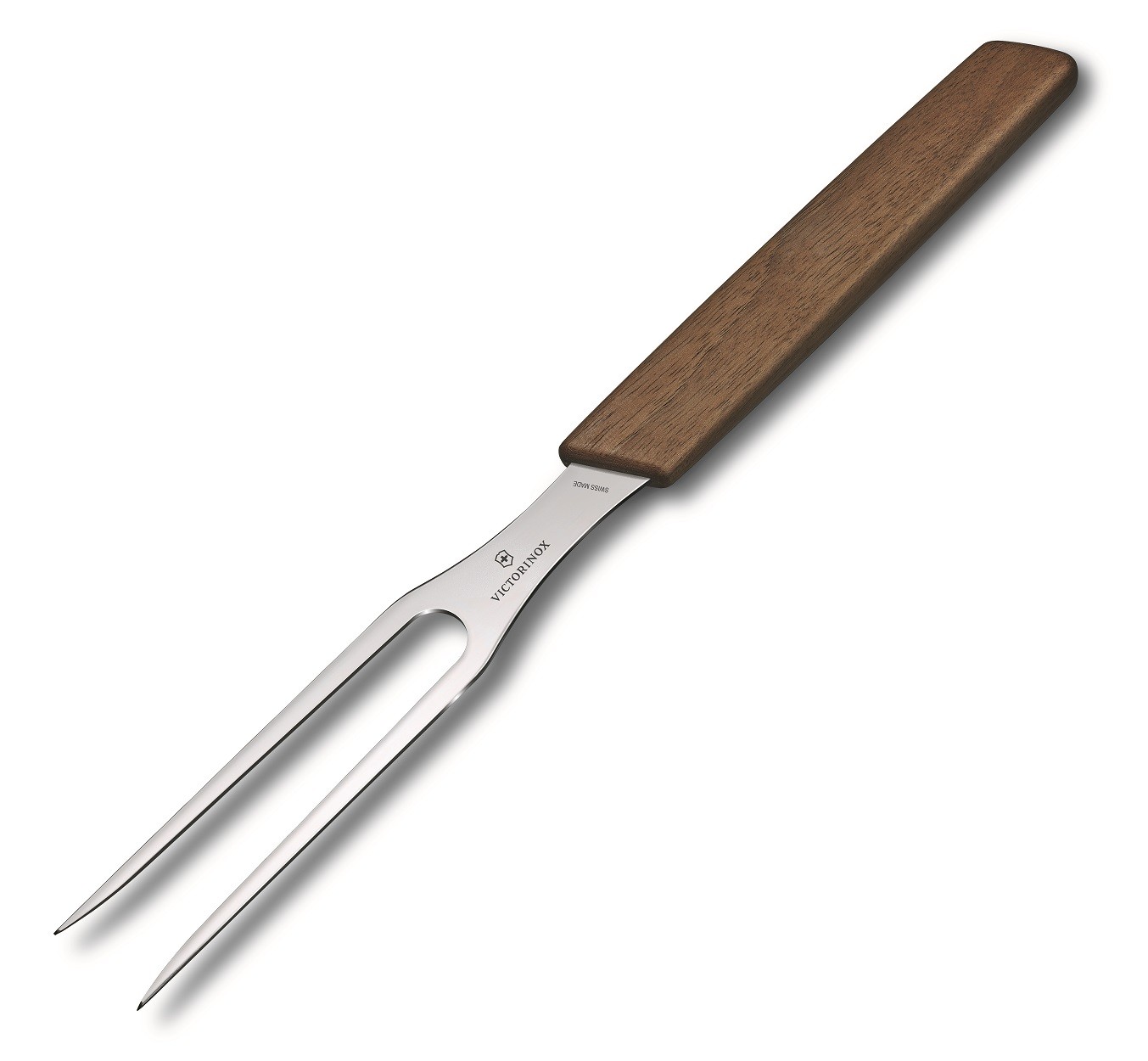 VICTORINOX Tranchiergabel Swiss Modern Gabel Nussbaumholz 6.9030.15G