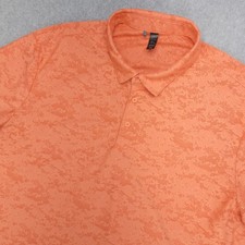 Adidas Polo Golf Shirt Men's Pink 2XL Pink All Over Digital Camo Print