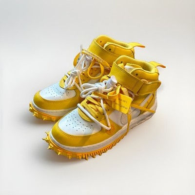 Nike Off-White x Air Force 1 SP Leather Mid Varsity Maize Men s Size 5, W7