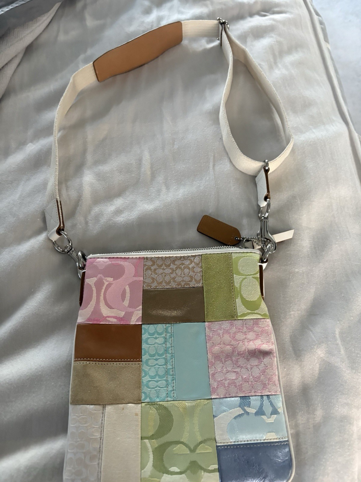 Coach Patchwork Crossbody Bag Multicolor Signatur… - image 3