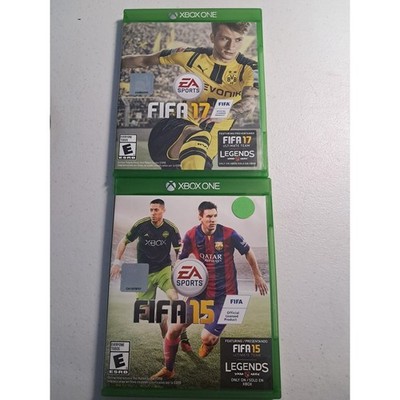 FIFA 17 and FIFA 15 Xbox One EA Sports Soccer Video Game Bundle Lot Disc Case