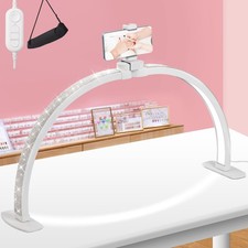 Upgraded Half Moon Light with Holder, 29in Foldable Half Moon Light for Nail ...