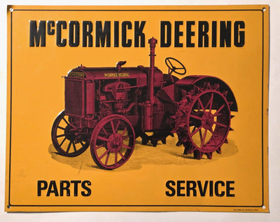 MCCORMICK DEERING PARTS - SERVICE,  14'' x 11'' metal sign by AAA Sign Co.