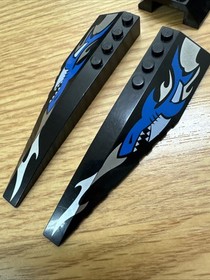 Lego City 7045 Hovercraft Hideout Shark Bow Angle 3x12 Left & Right & Mid 47695