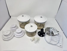 FoodSaver Vacuum Canister Set 25oz 50oz 50oz With Multiple Pieces and Hose 15 pc