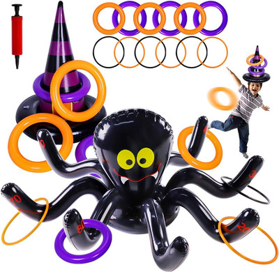 Halloween Ring Toss Games Inflatable Spiders Ring Toss Witch S Hat Toss Game for
